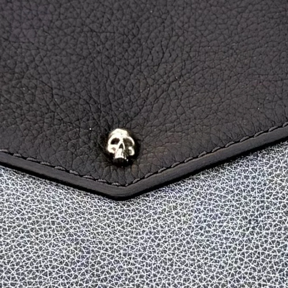 Zadig & Voltaire leather laptop sleeve with skull detail